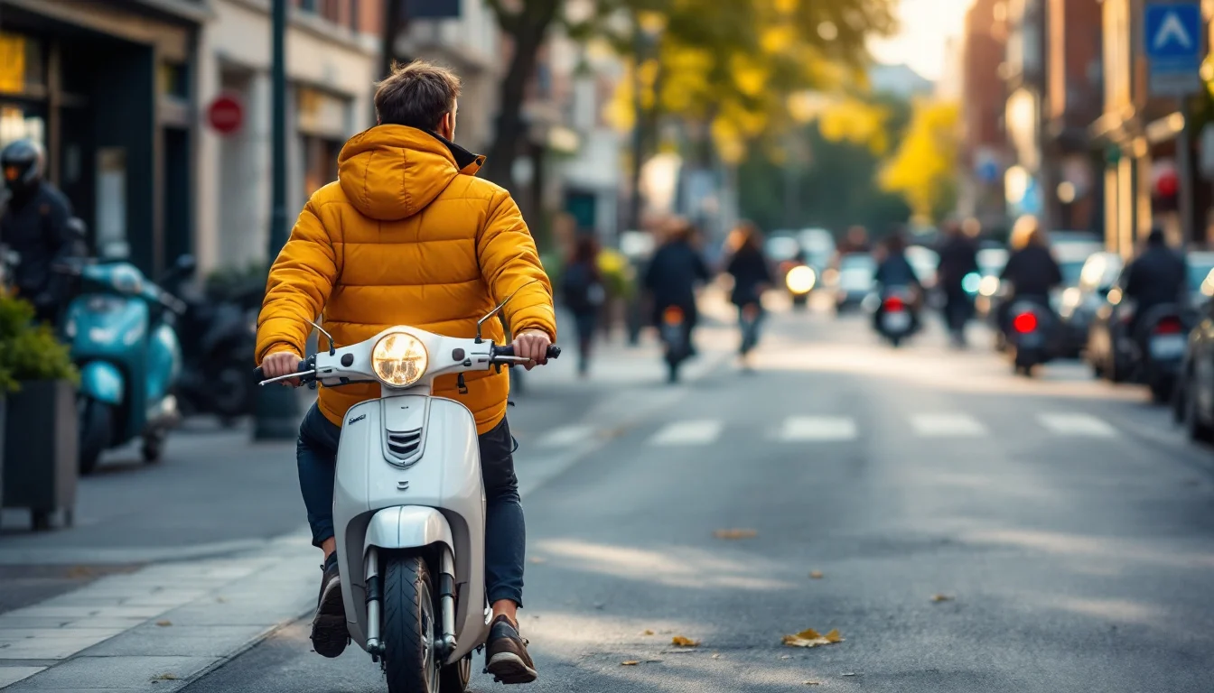 Met de tweewieler door de stad bij extreme hitte