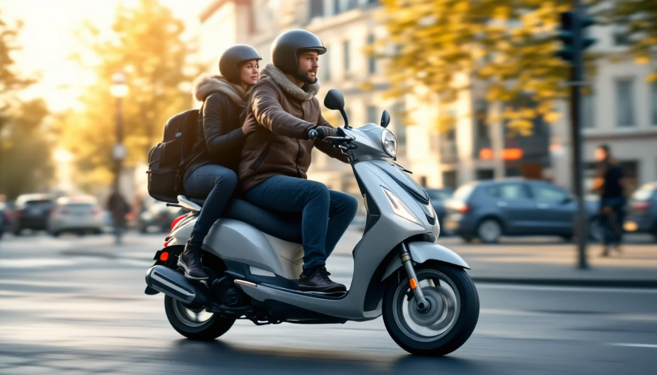 Riding a Scooter Two-Up in the City